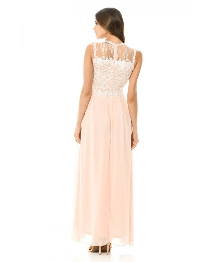 Pink Crochet Top Maxi Dress - Image 3