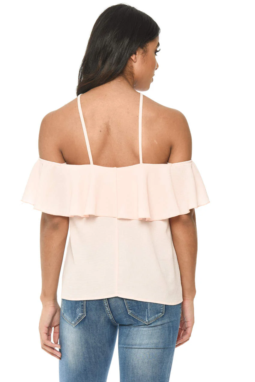 Pink Halterneck Floaty Top - Image 3