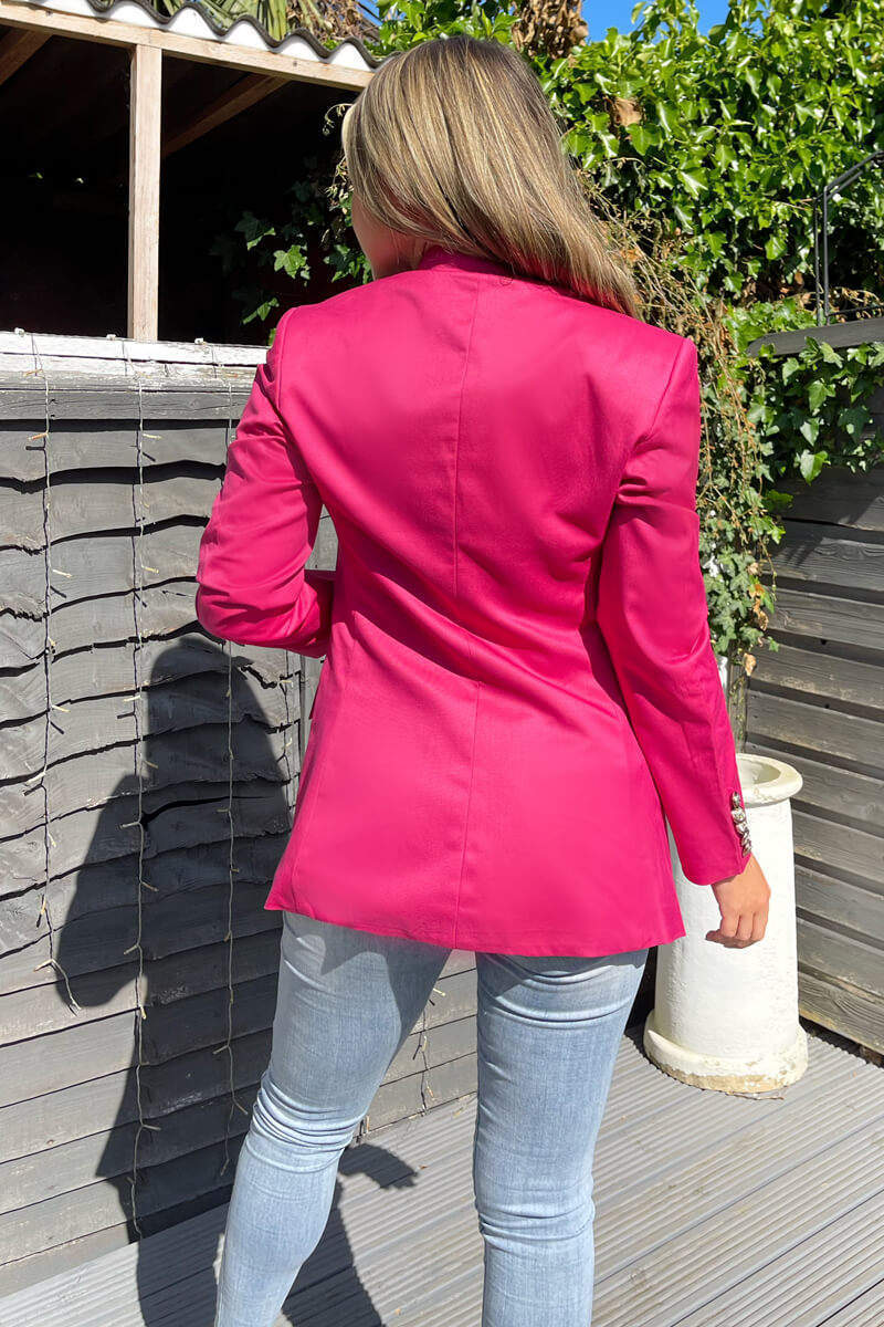 Pink Military Style Blazer - Image 4