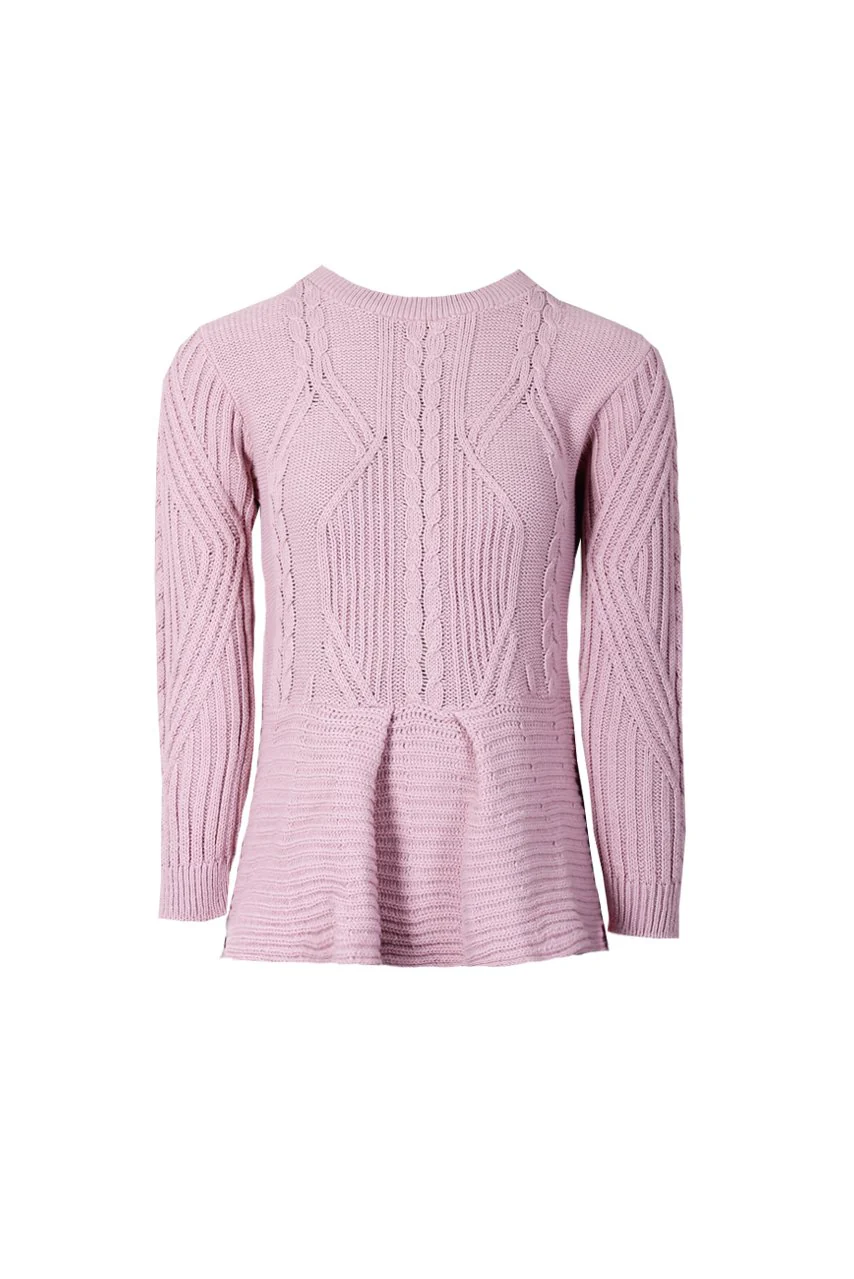 Pink Peplum Knitted Jumper - Image 4