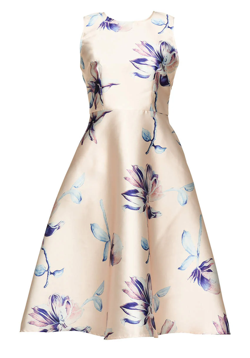 Pink Printed Skater Dress - Image 4