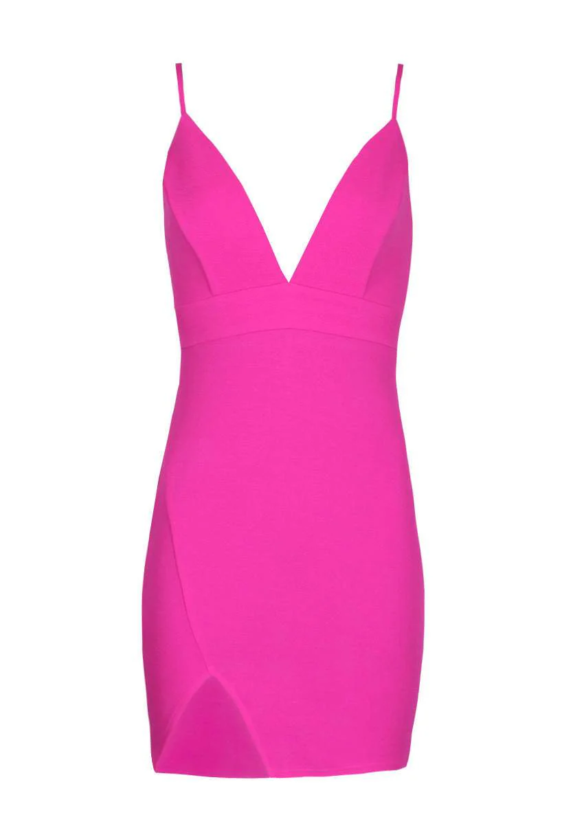 Pink Sweetheart Neckline Mini Dress - Image 4