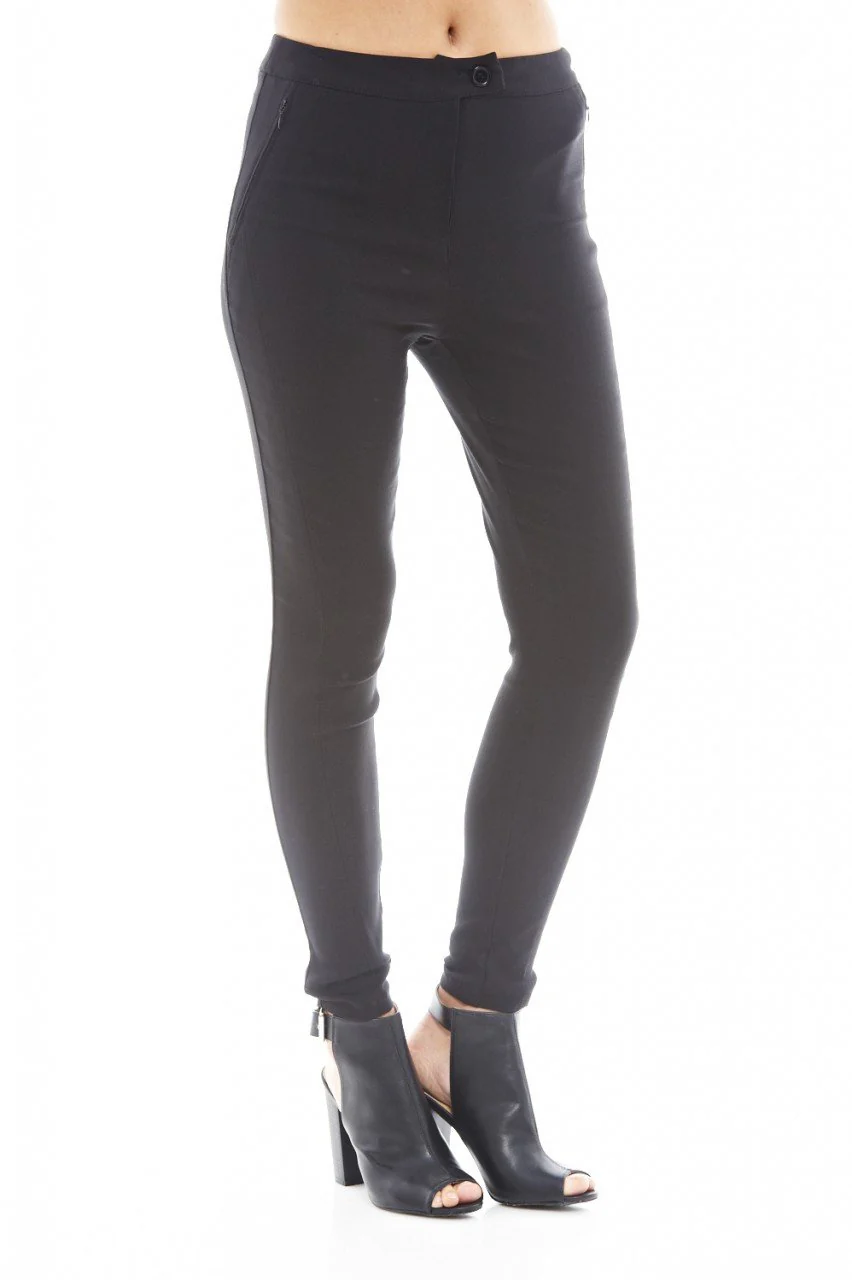Plain Black Trousers - Image 3