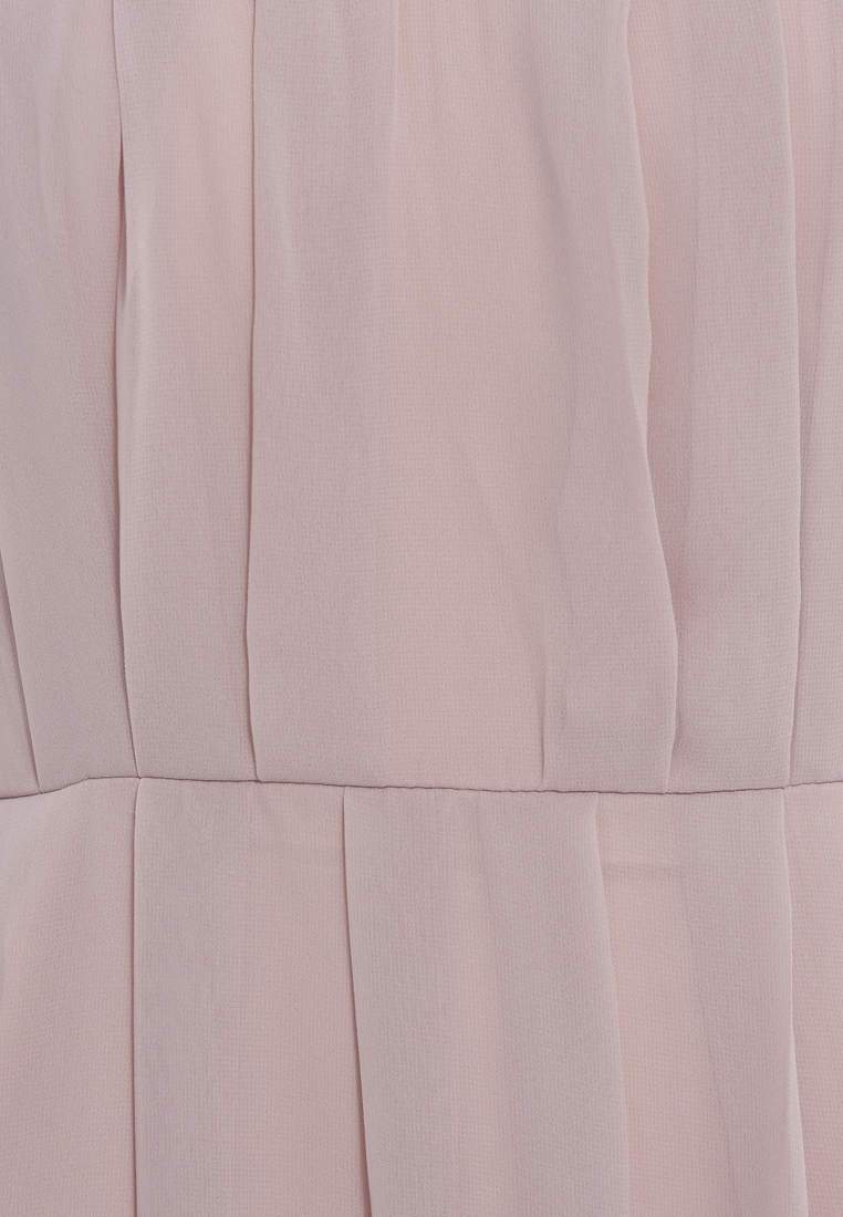 Plain Elegant Chiffon Strapless Dress - Image 9