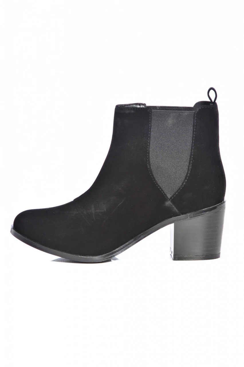 Plain Small Heeled Back Boot - Image 2