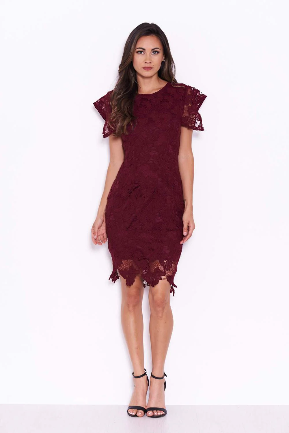 Plum Crochet Midi Dress - Image 2