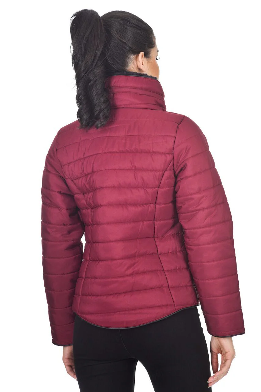 Plum Puffer Jacket - Image 3