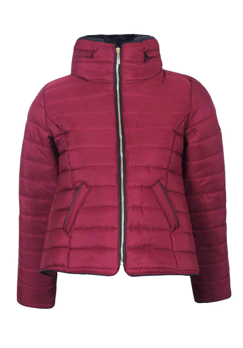Plum Puffer Jacket - Image 4