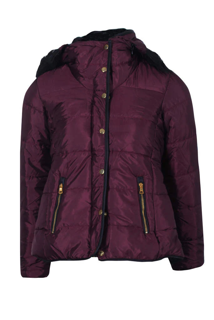Plum Quilted Jacket - Image 2