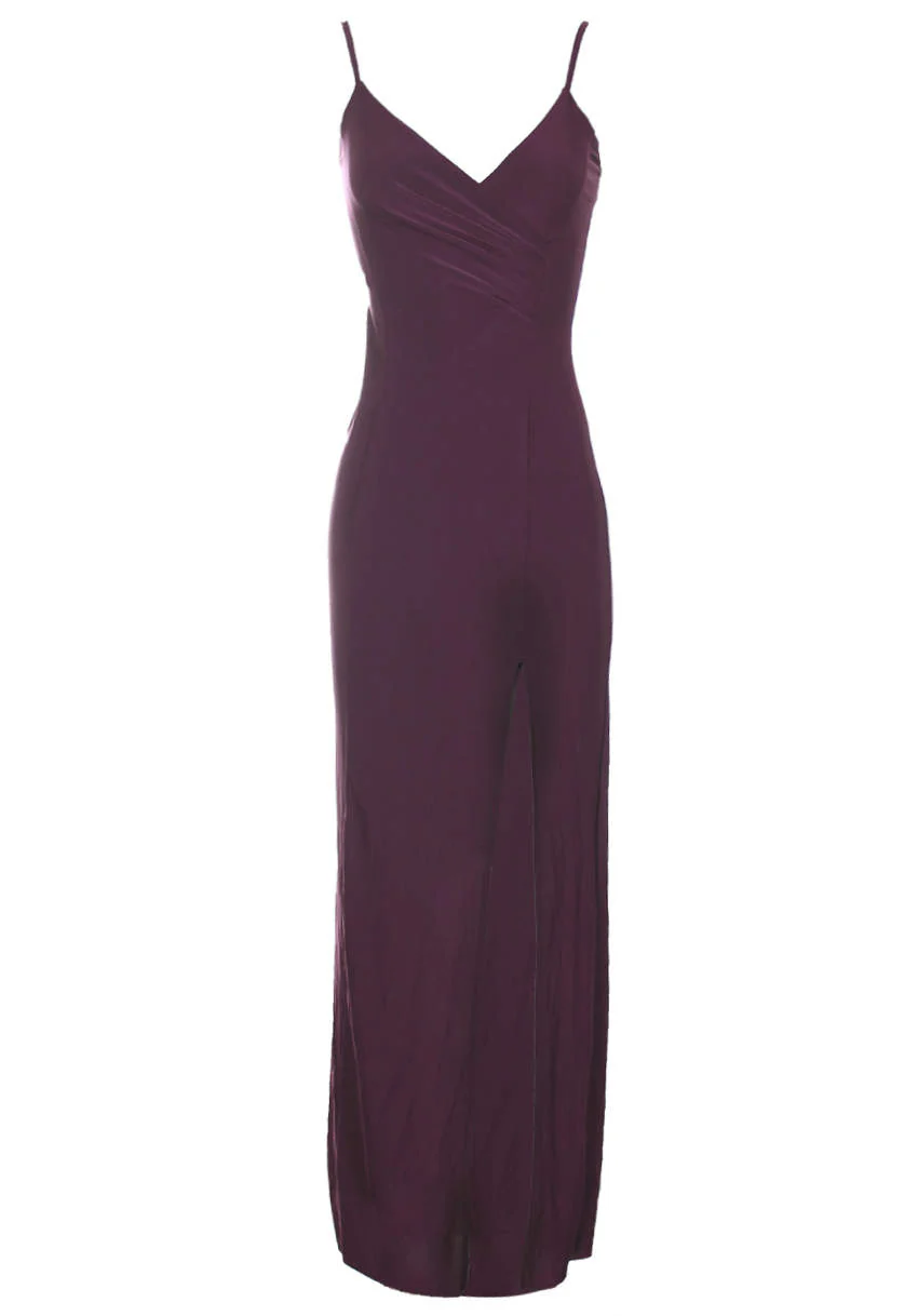 Plum Slinky Maxi Dress - Image 4
