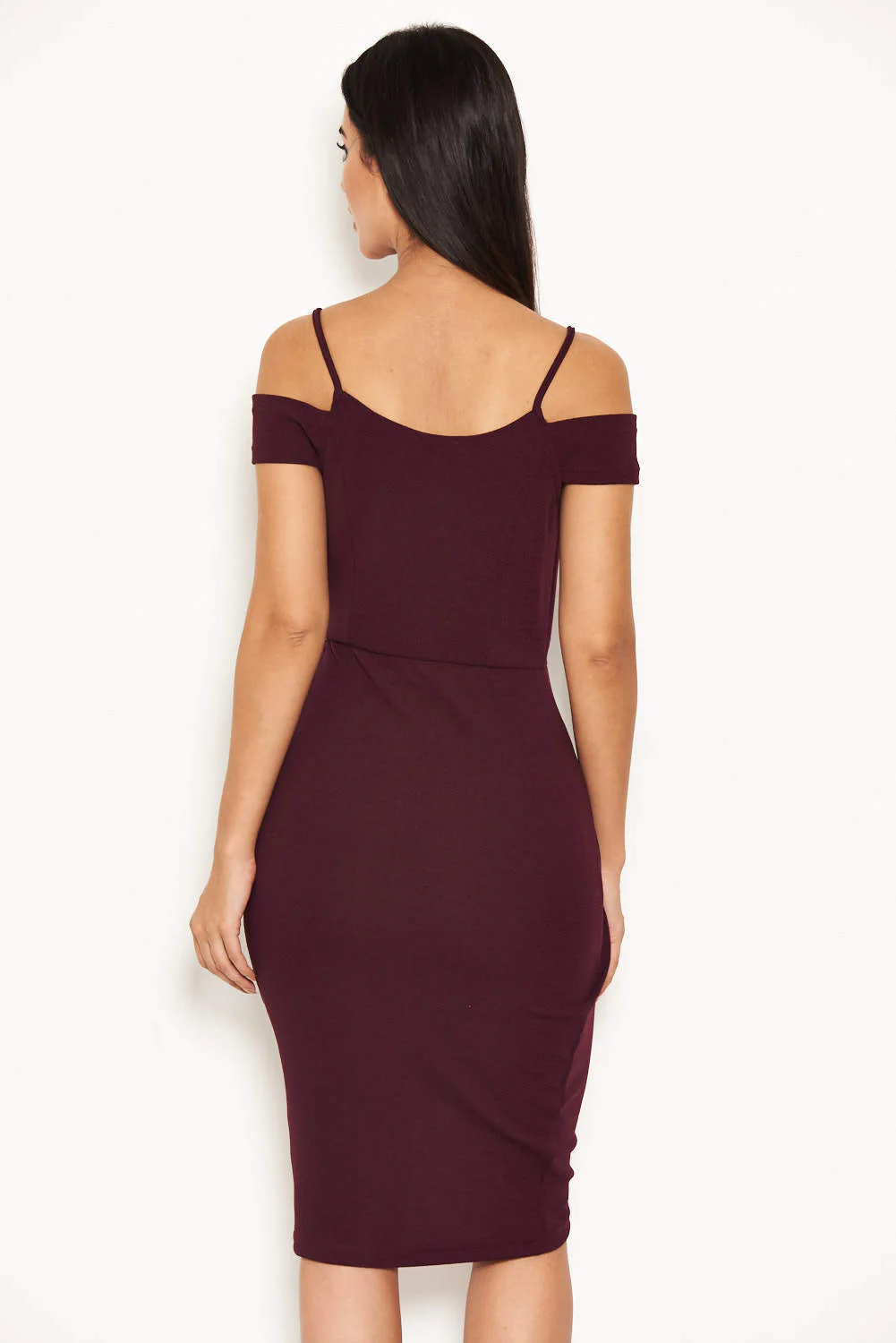 Plum Wrap Around Dress - Image 3