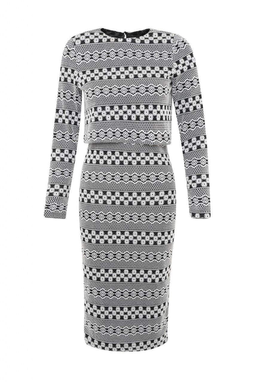 Printed Over Lay Dress - Image 5