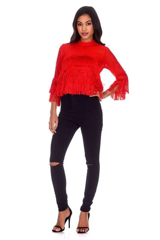Red Tassel Top - Image 2