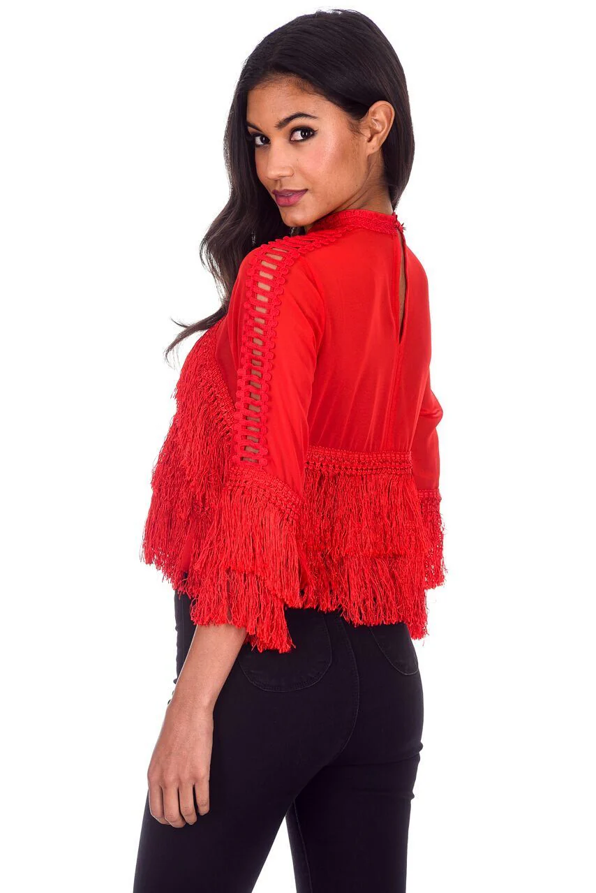 Red Tassel Top - Image 3