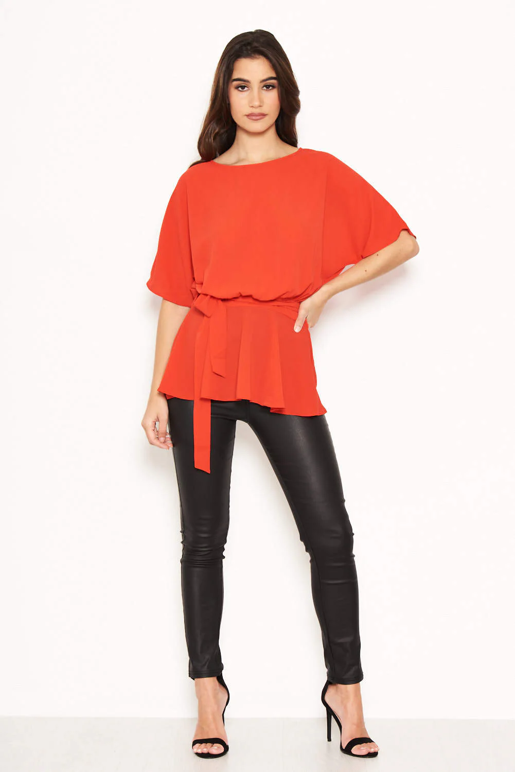 Red Tie Belt Top - Image 2