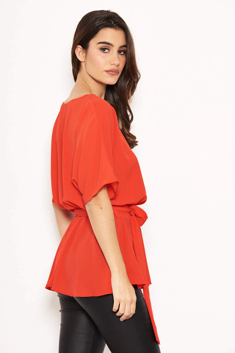Red Tie Belt Top - Image 3