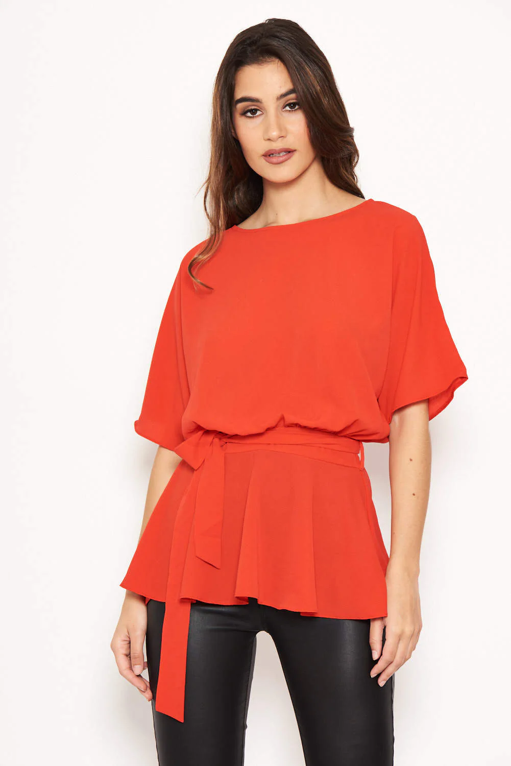 Red Tie Belt Top - Image 4