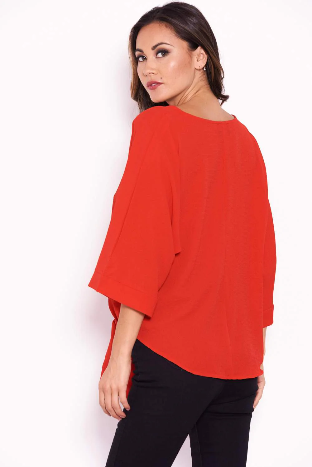 Red Wide Sleeve Top - Image 3