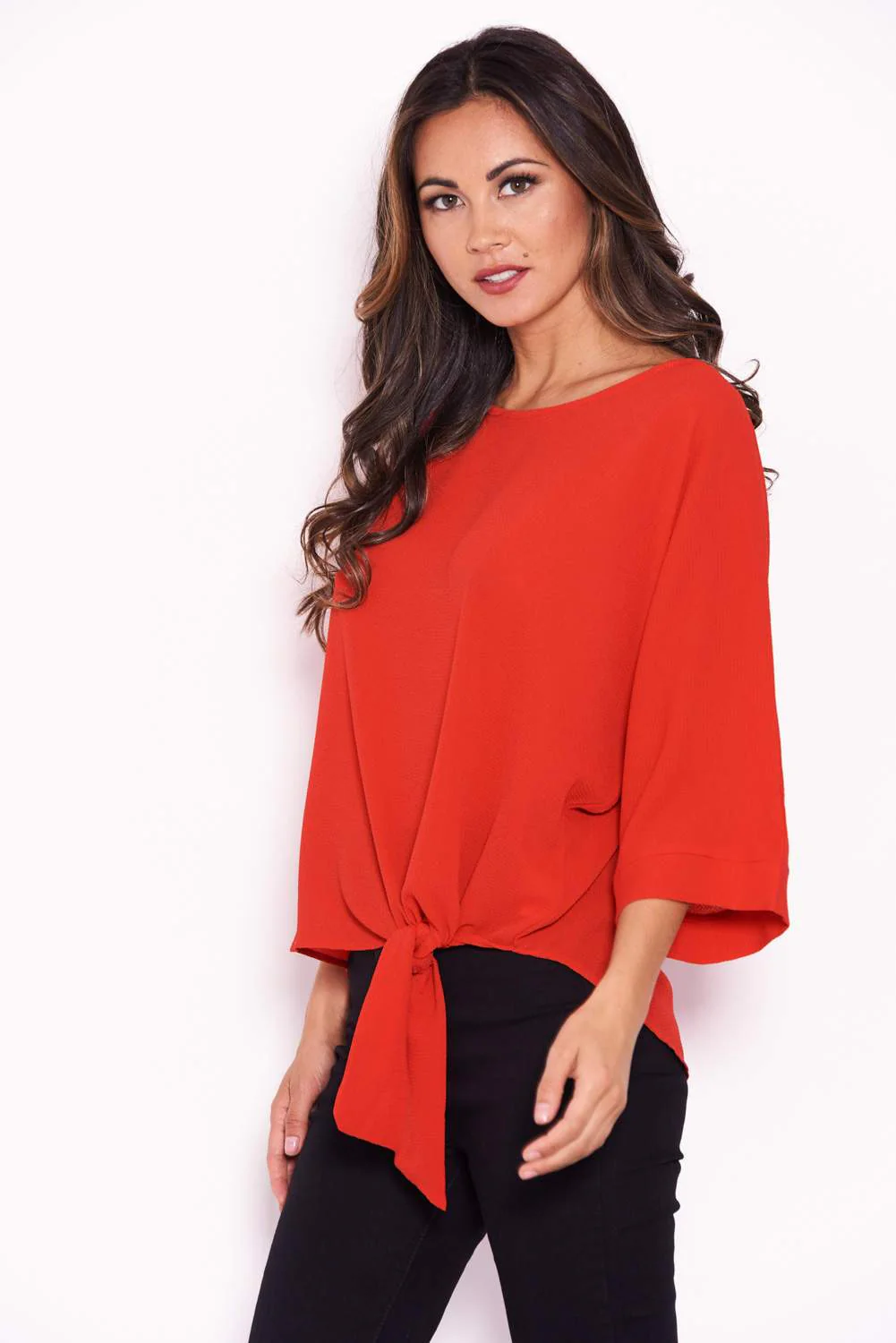 Red Wide Sleeve Top - Image 4