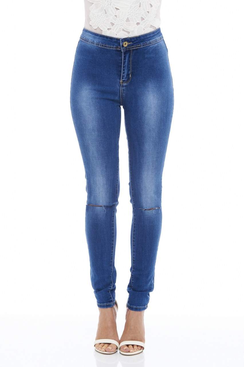 Ripped Knee Skinny Jeans - Image 2