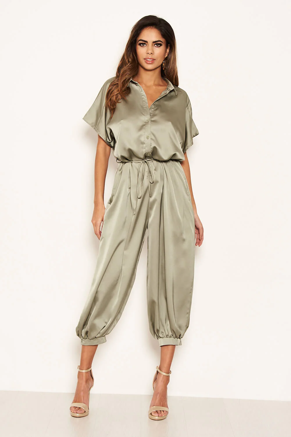 Sage Button Up Jumpsuit - Image 5
