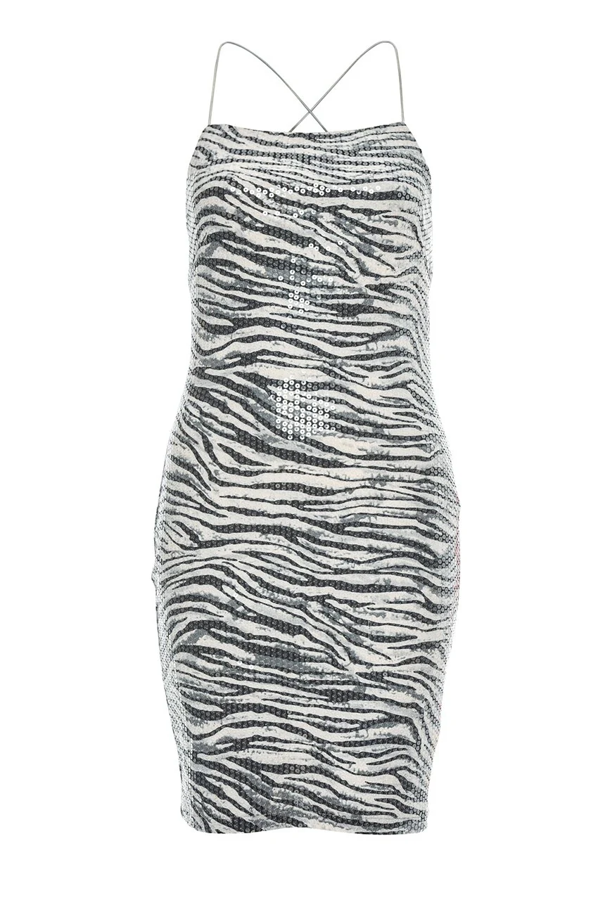 Sequin Strappy Dress - Image 4