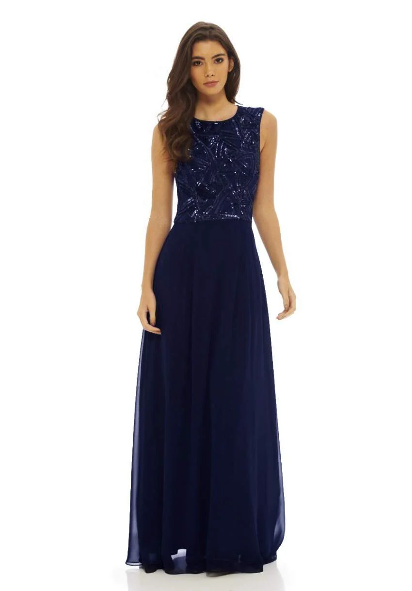 Sequin Top Maxi Dress - Image 2