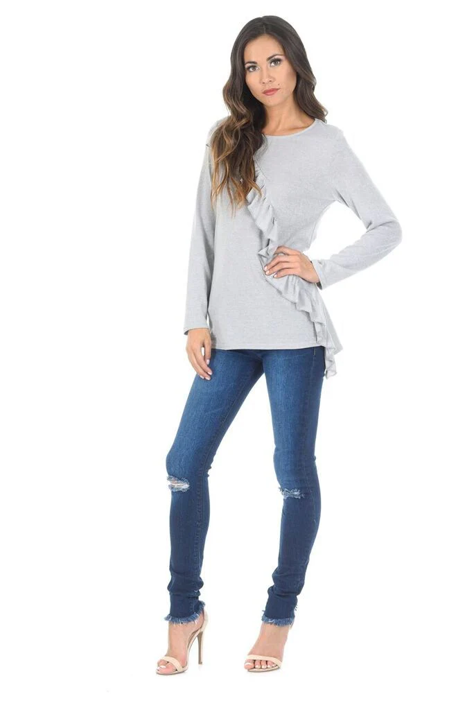 Silver Frill Detail Jumper - Image 2