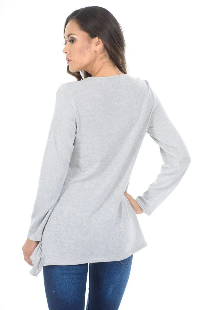 Silver Frill Detail Jumper - Image 3