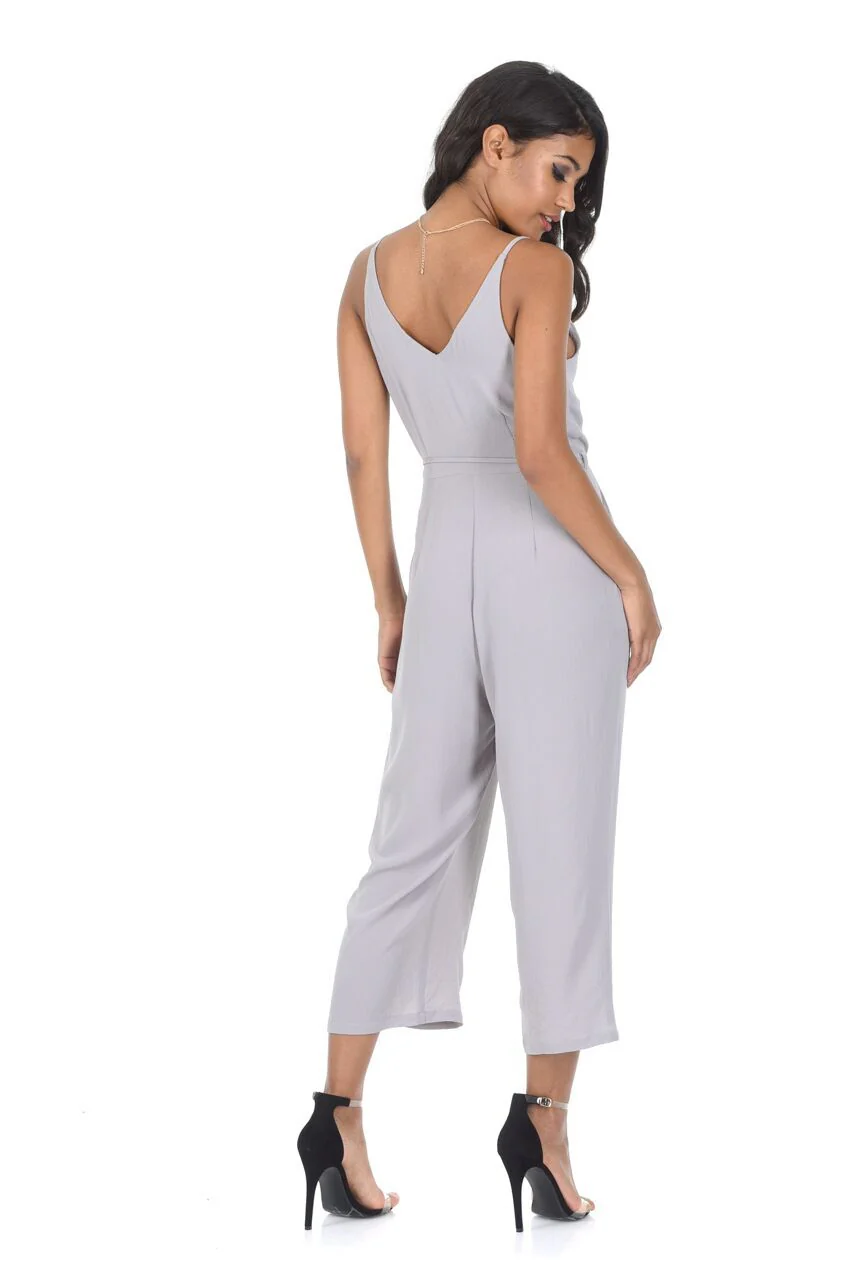 Silver Spaghetti Strap Jumpsuit - Image 3