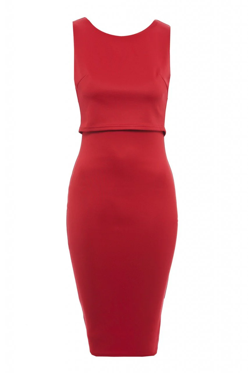 Sleeveless Overlay Midi Dress - Image 5