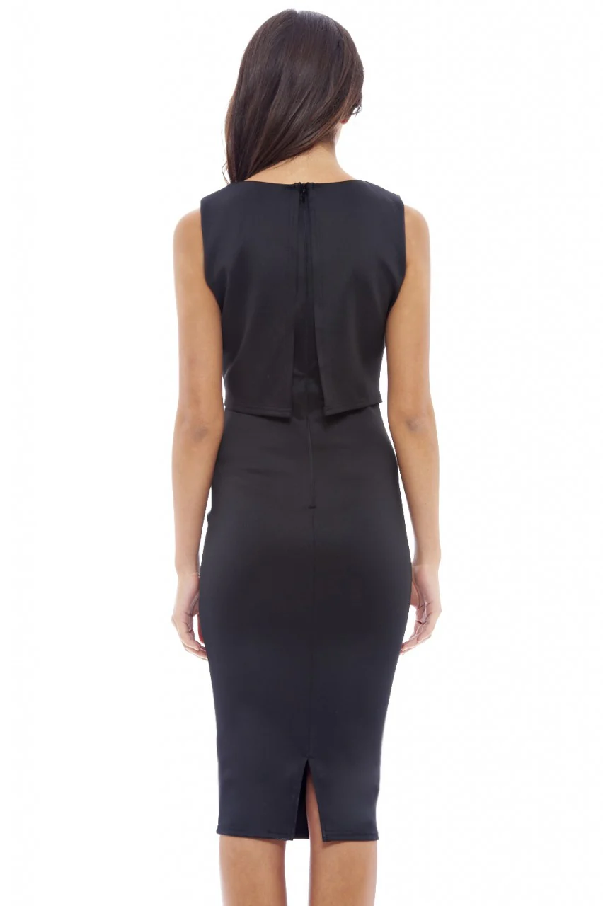 Sleeveless Overlay Midi Dress - Image 4