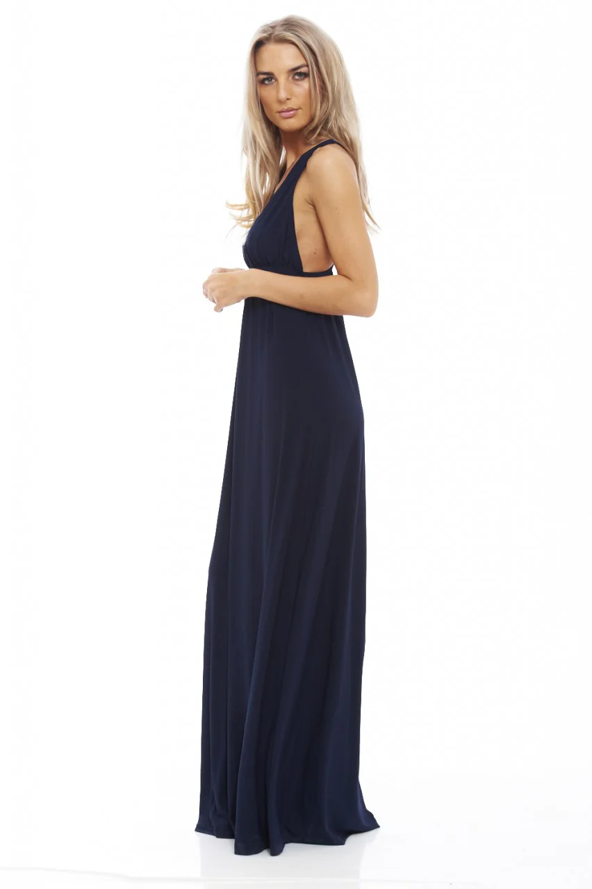 Slinky Plunge Maxi Dress - Image 3