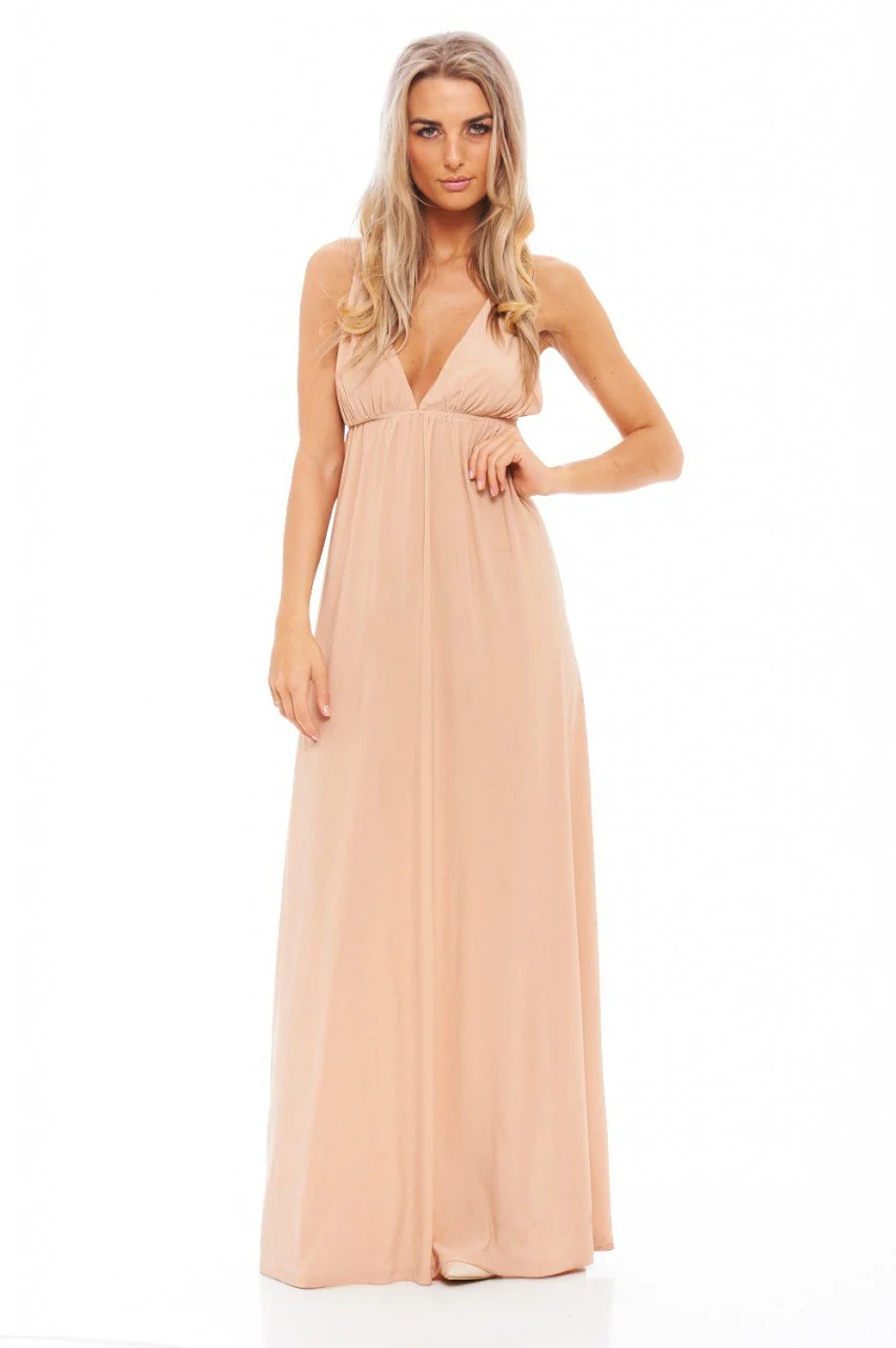 Slinky Plunge Maxi Dress - Image 2