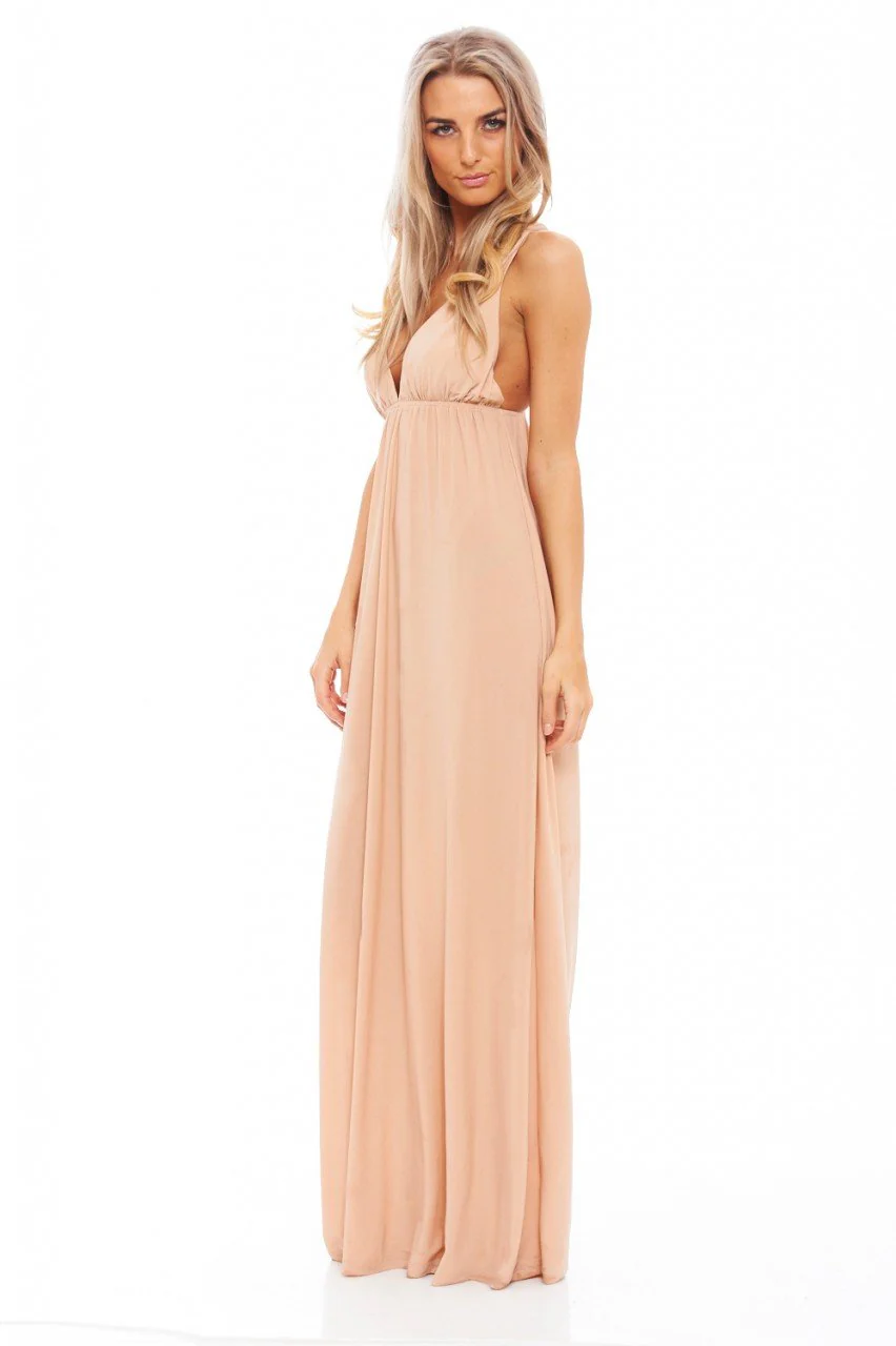 Slinky Plunge Maxi Dress - Image 3