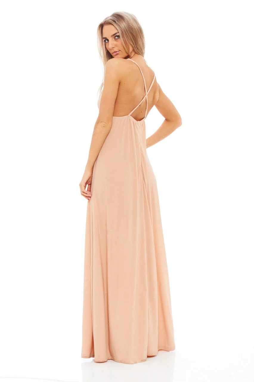 Slinky Plunge Maxi Dress - Image 4