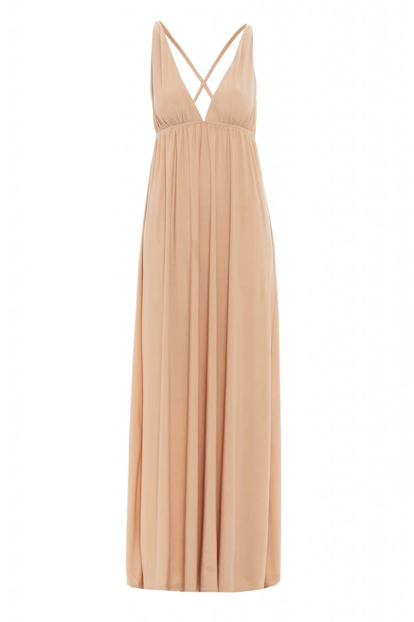 Slinky Plunge Maxi Dress - Image 5