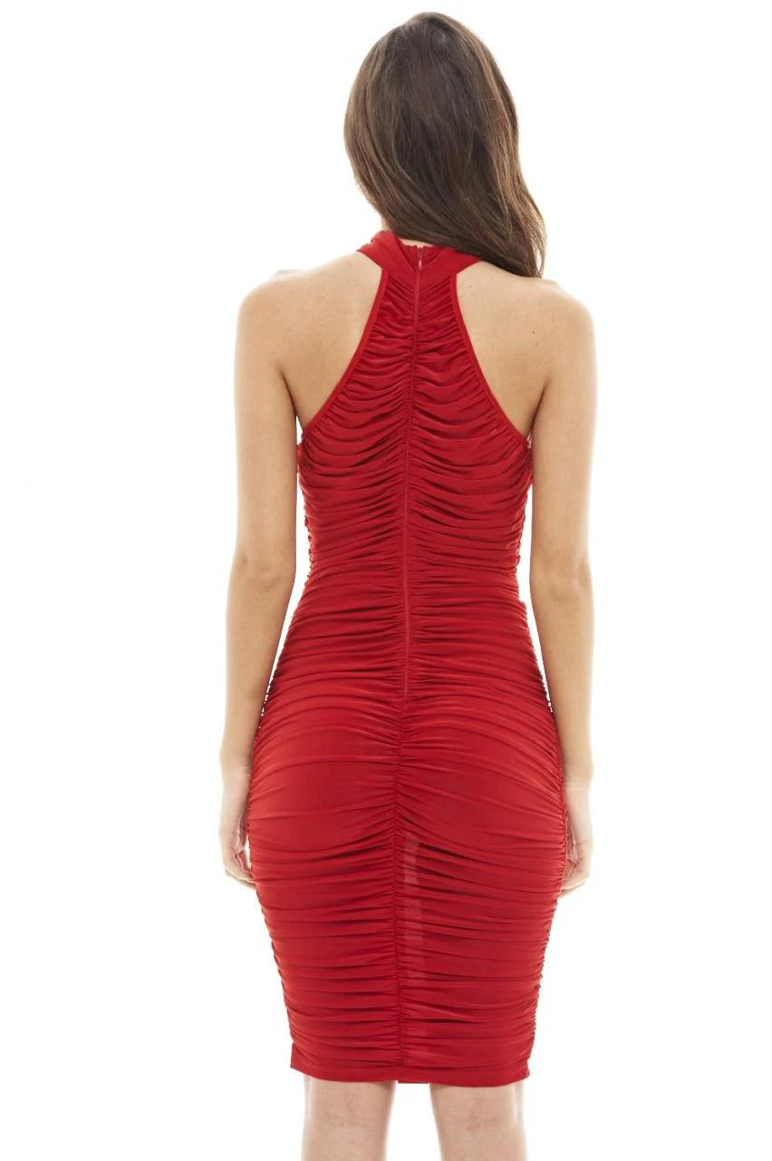 Slinky T Bar Bodycon Dress - Image 4