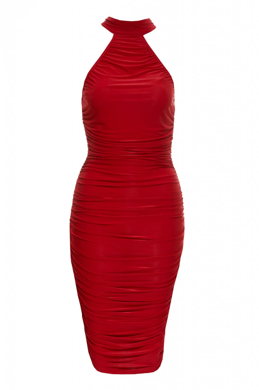 Slinky T Bar Bodycon Dress - Image 5