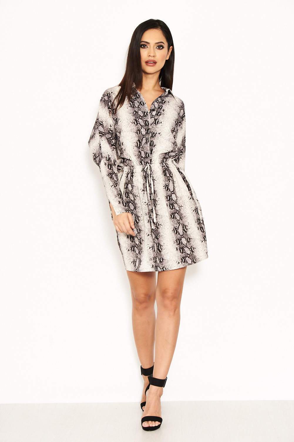 Snake Print Bat Wing Dress - Image 2