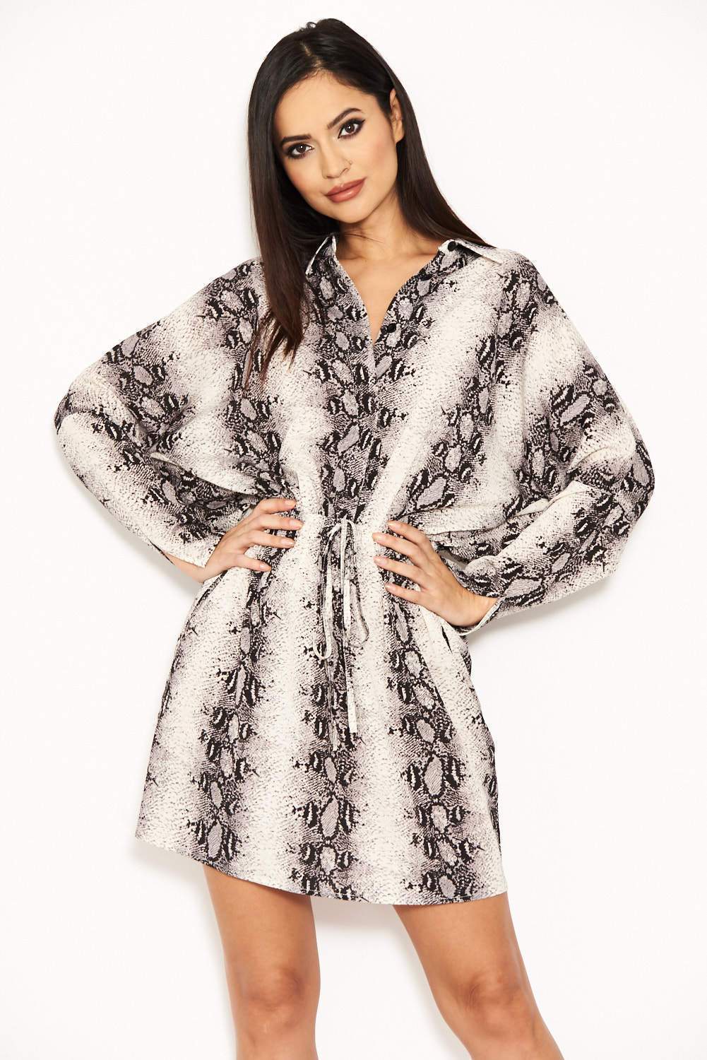 Snake Print Bat Wing Dress - Image 5