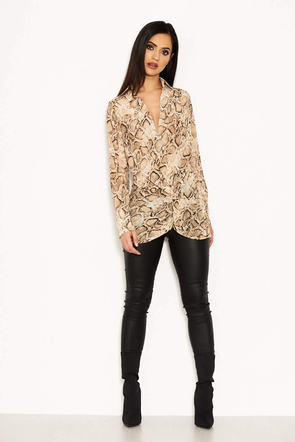 Snake Print Chiffon Top - Image 2