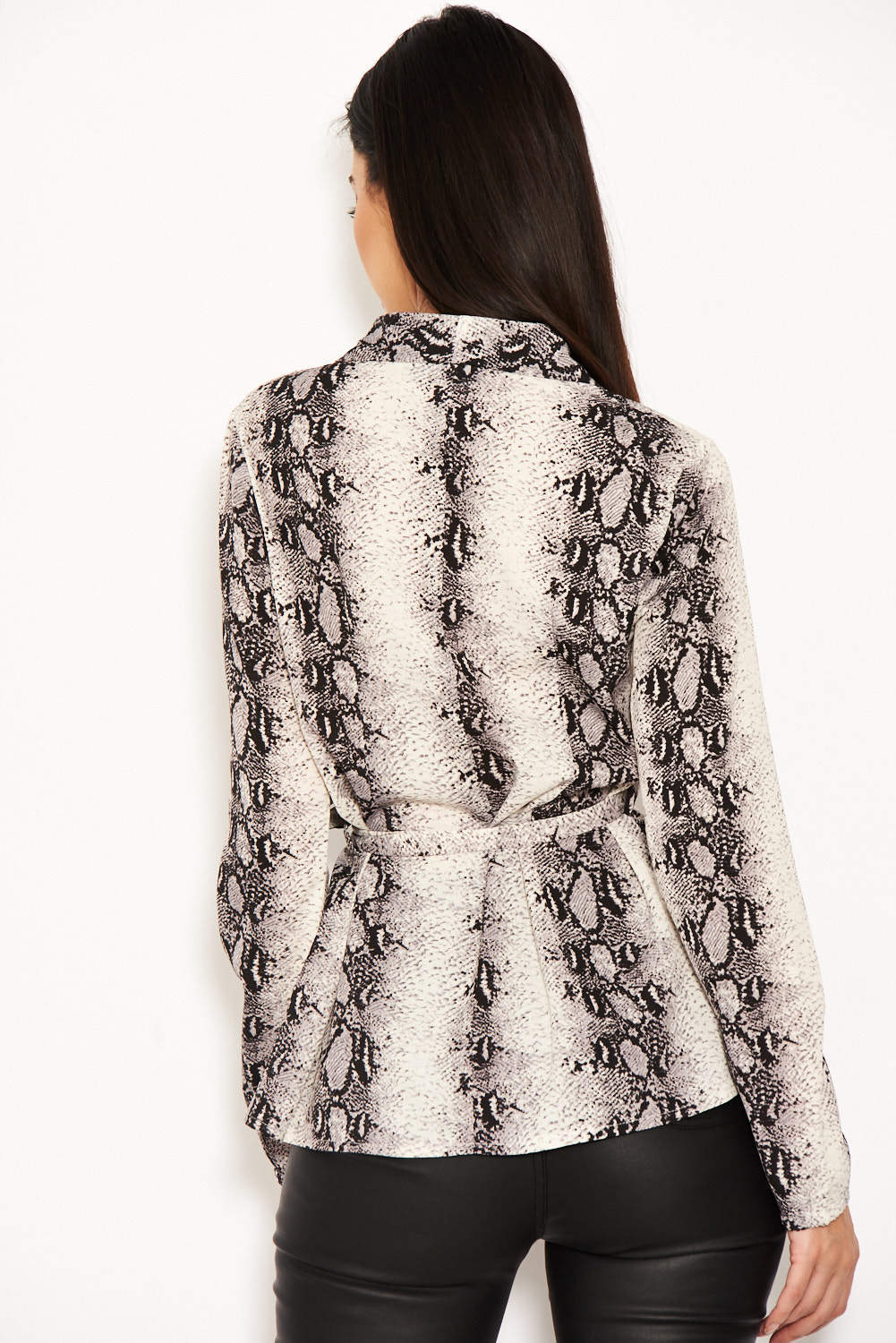 Snake Print Tie Waist Top - Image 3