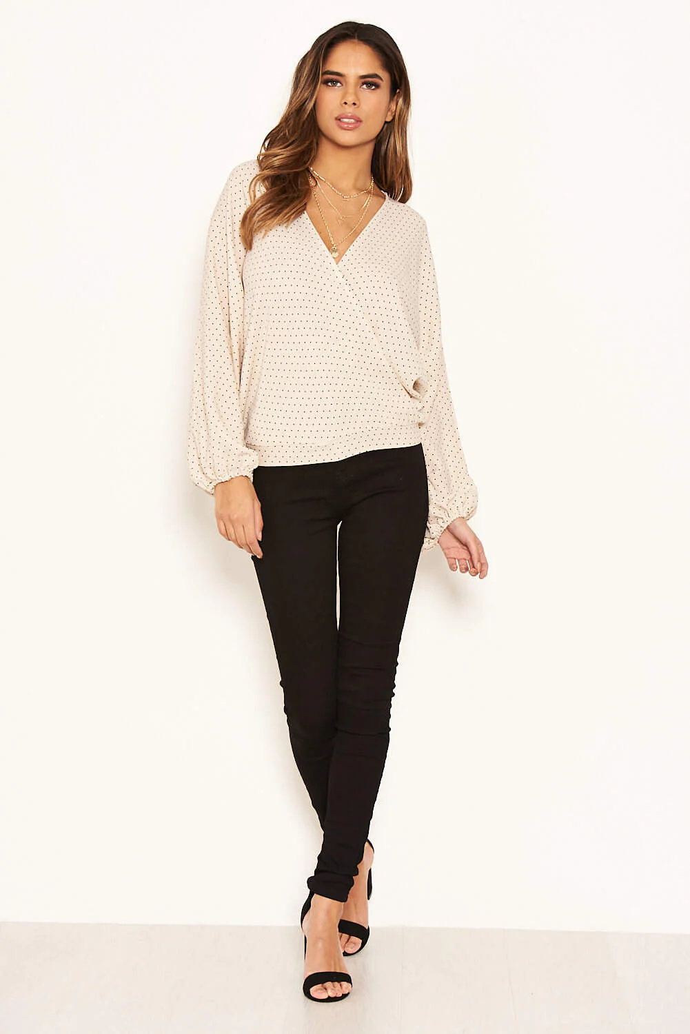 Stone Polka Dot Wrap Over Top - Image 2