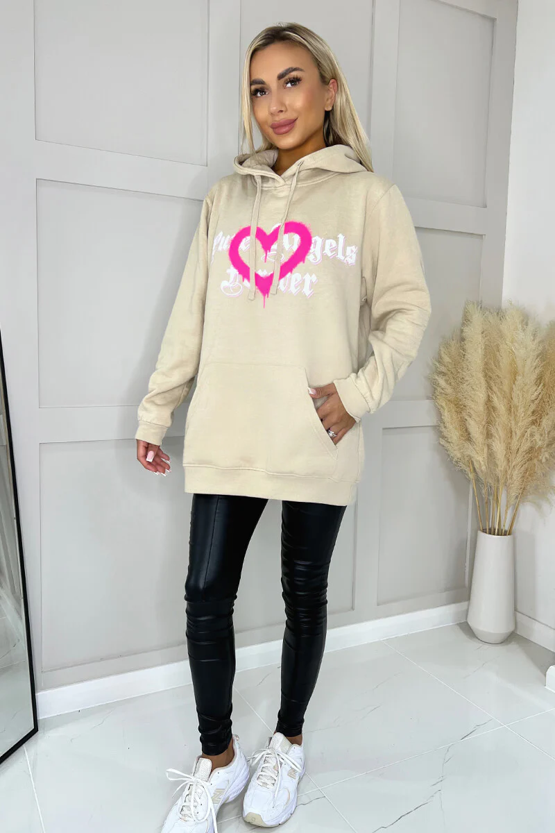 Stone Pure Angels Slogan Hoodie - Image 3