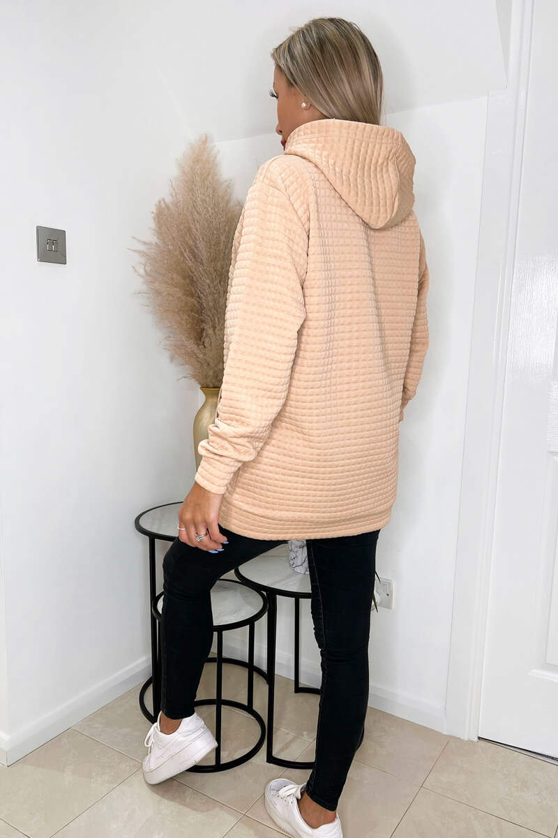 Stone Quilted Hoodie - Image 4