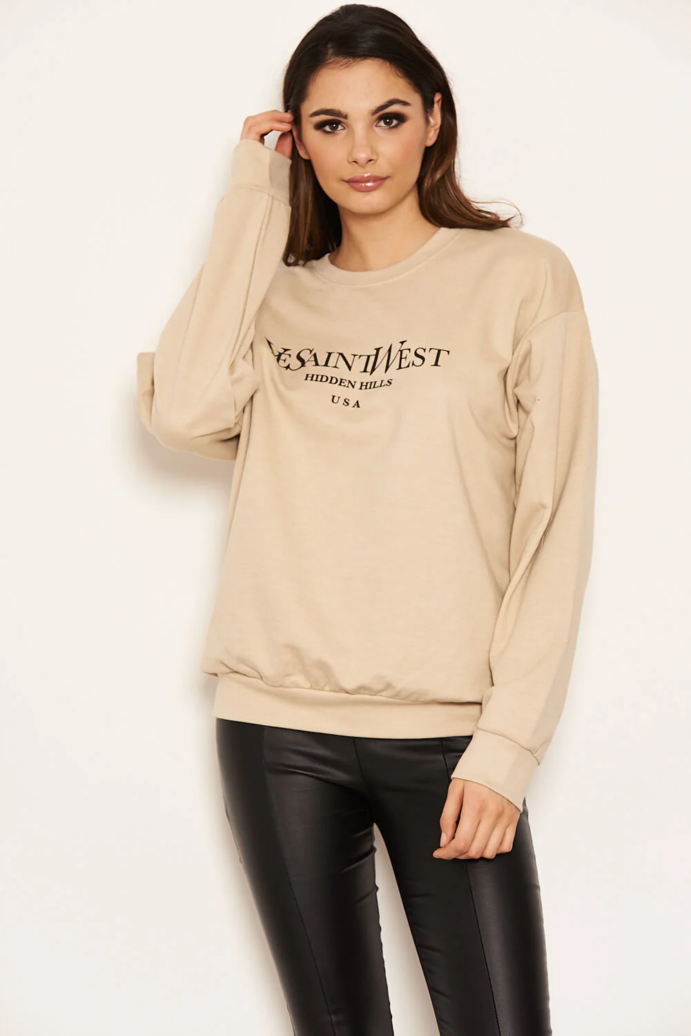 Stone Slogan Printed Sweatshirt - Image 5