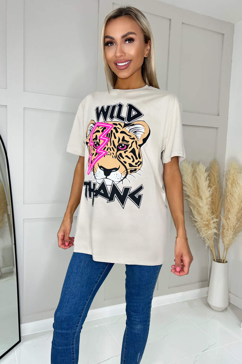 Stone Wild Thang Slogan T-Shirt - Image 3