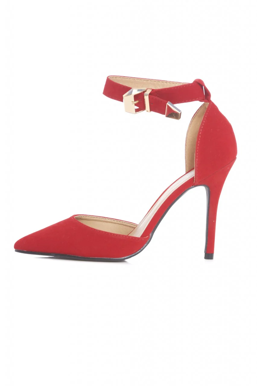 Strap  Court  Pointy Heeled Shoe - Image 2