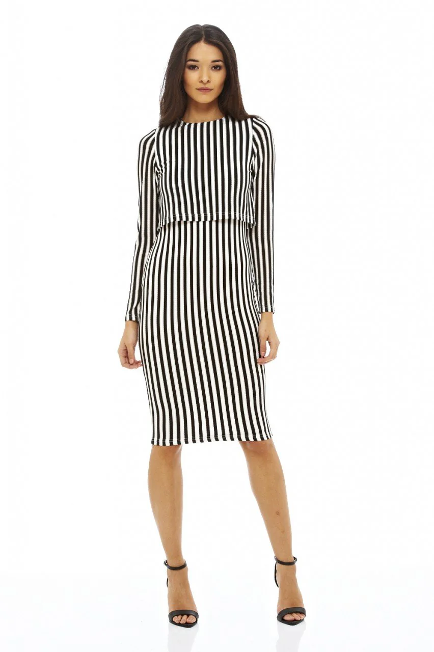Stripey Over Lay Dress - Image 2